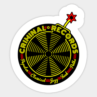 Criminal Records Alternate Logo Sticker